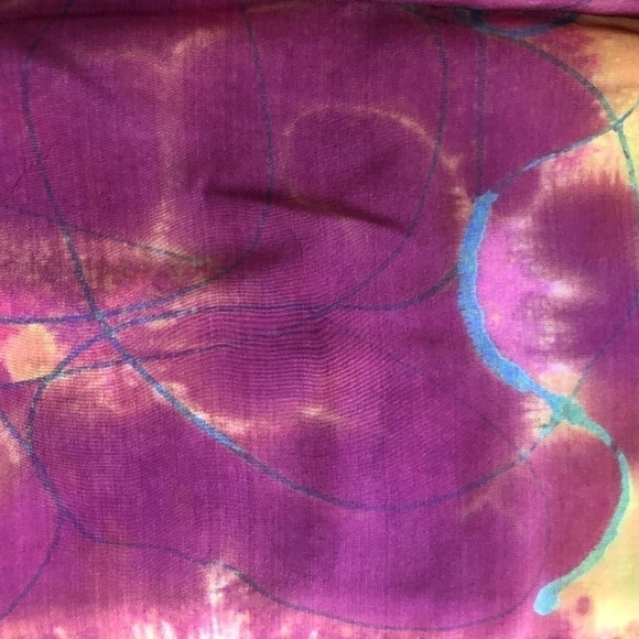Handmade Tie Dye Silk Scarf - Dopamine - Picture 3 of 8